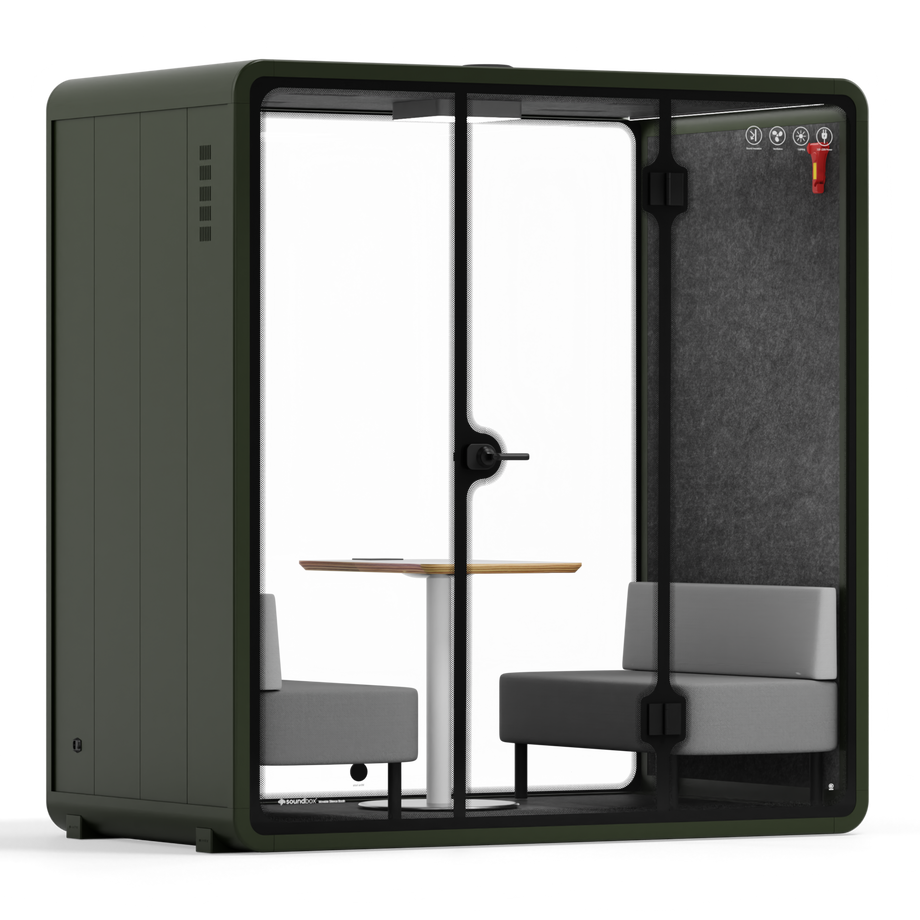 Quell Demi Booth 2+Green / Furniture Set 1 / Dark Grey