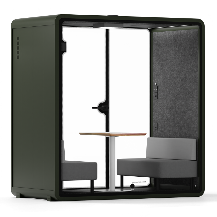 Quell Demi Booth 2+Green / Furniture Set 1 / Dark Grey