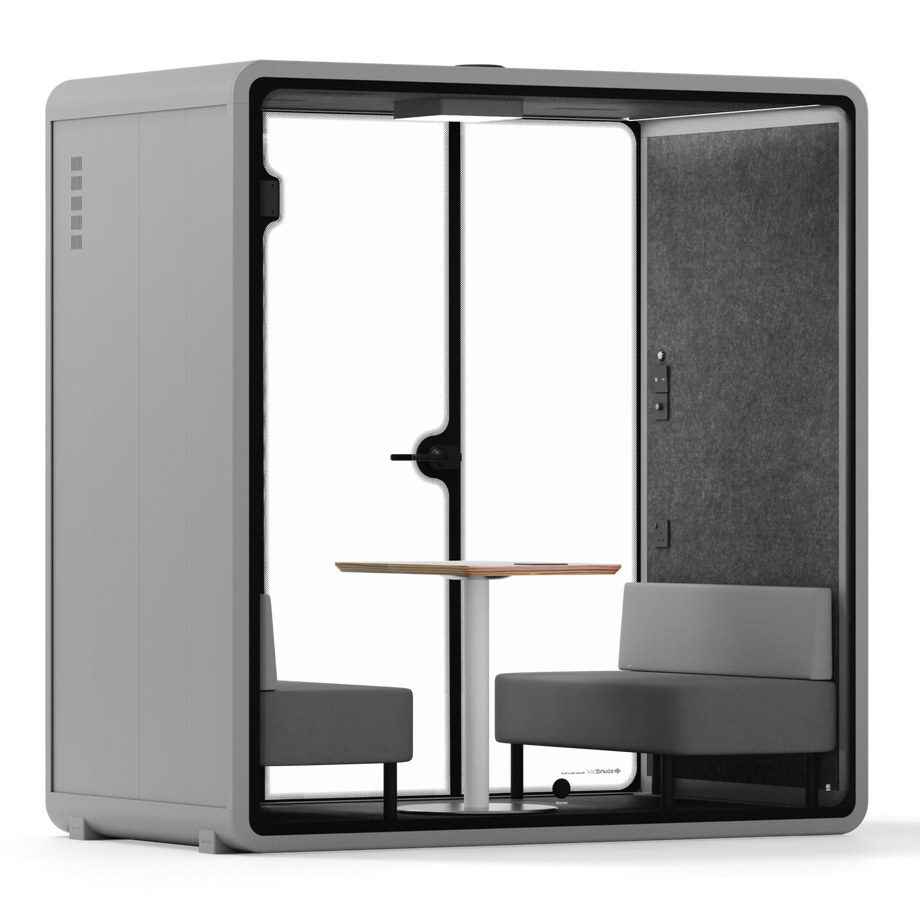 Quell Demi Booth 2+Light Grey / Furniture Set 1 / Dark Grey