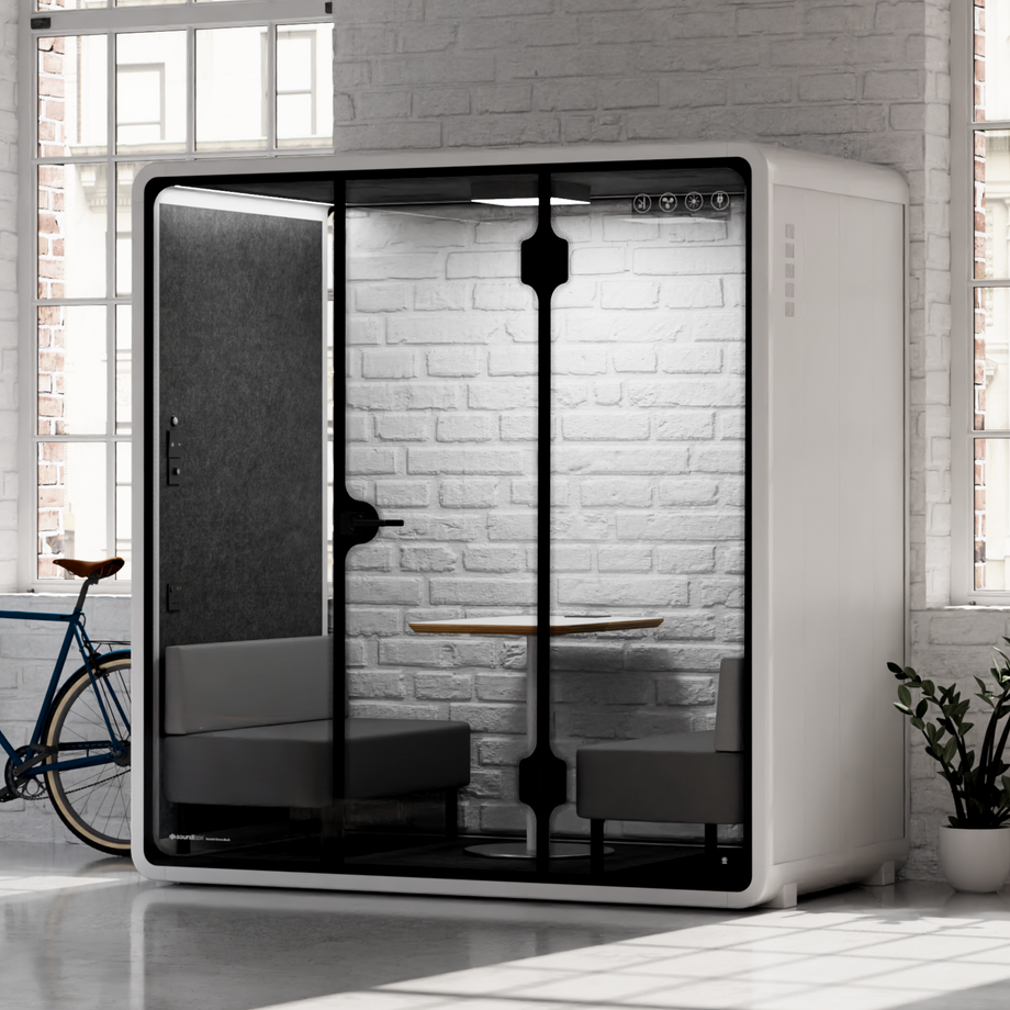 Quell Demi Booth 2+White / Furniture Set 1 / Dark Grey