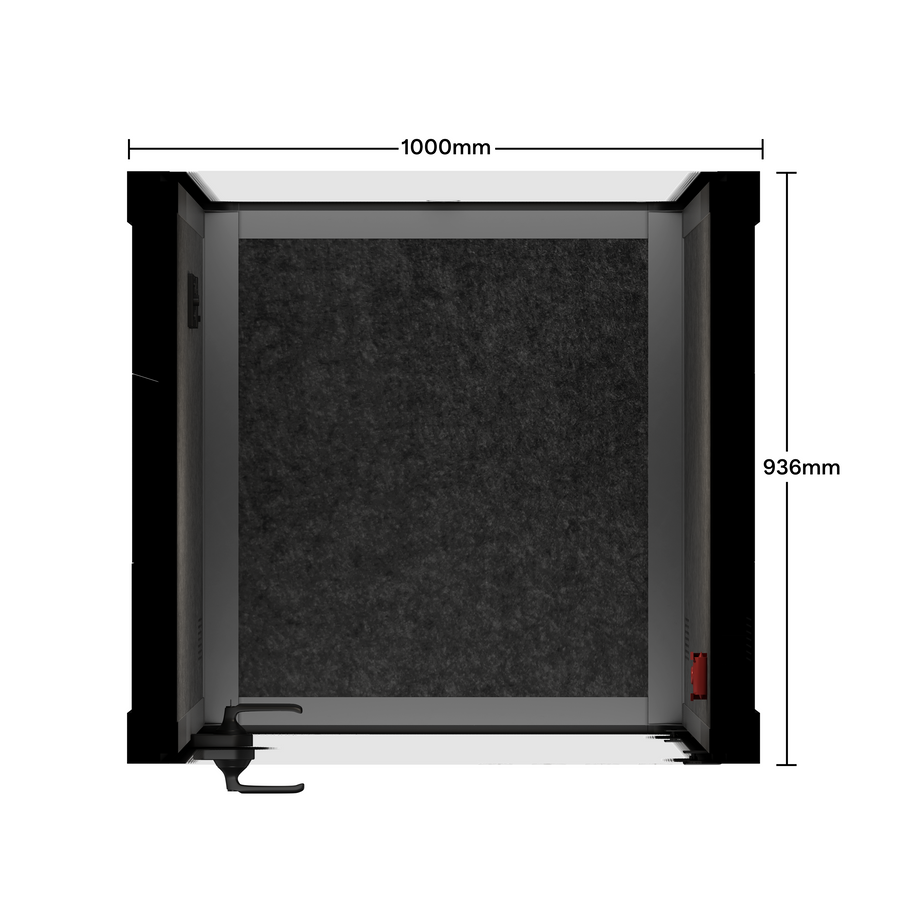 Office Pod Quell FlexLight Grey / No Furniture / Dark Grey