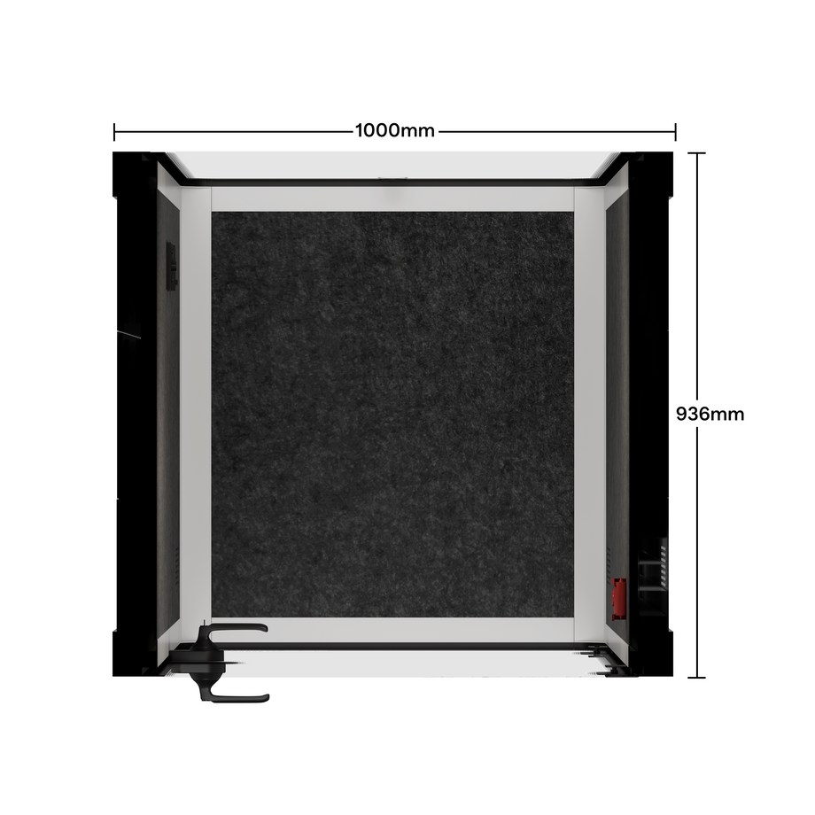 Office Pod Quell FlexWhite / No Furniture / Dark Grey