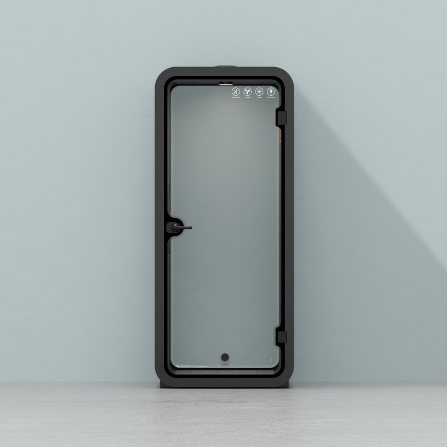 Office Pod Quell Acoustic Green Dark Grey No FurnitureWooden / No Furniture / Dark Grey