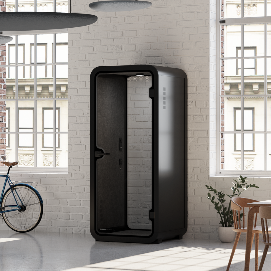 Office Pod Quell FlexCharcoal / No Furniture / Dark Grey