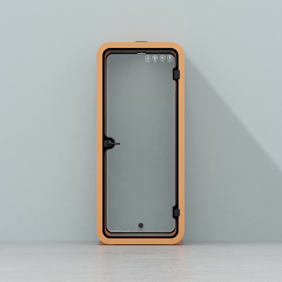 Office Pod Quell FlexOrange / No Furniture / Dark Grey