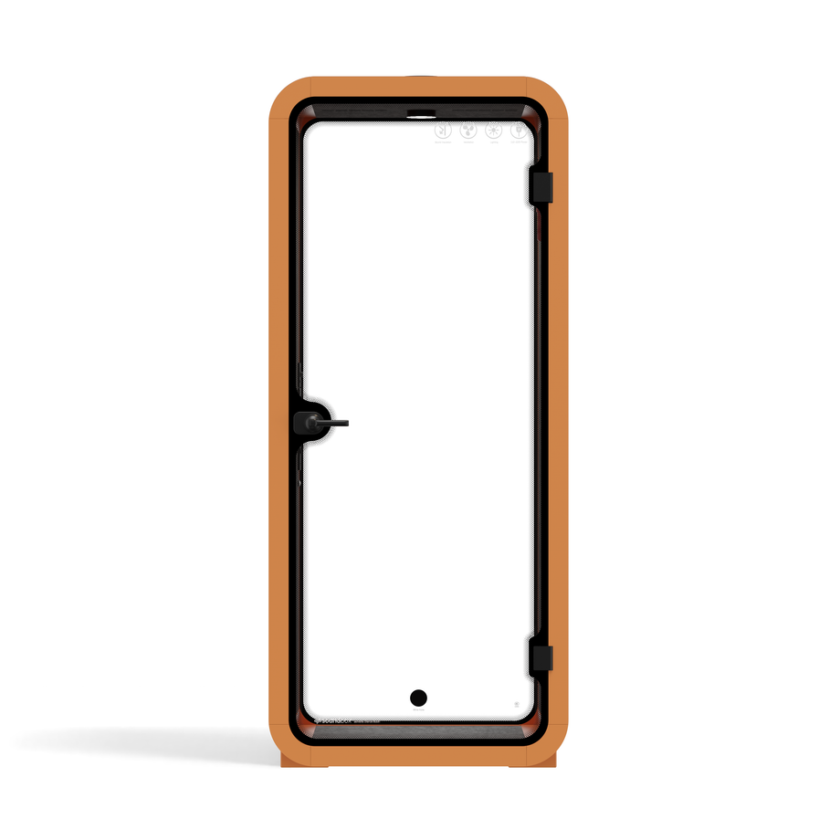 Office Pod Quell FlexOrange / No Furniture / Dark Grey