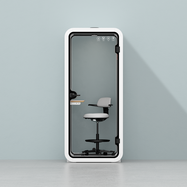 Office Pod Quell FlexWhite / With Furniture / Dark Grey