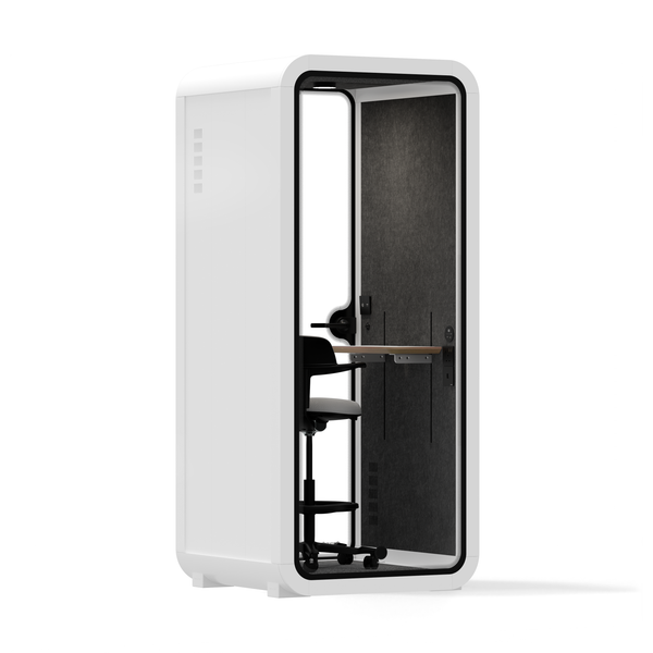 Office Pod Quell FlexWhite / With Furniture / Dark Grey