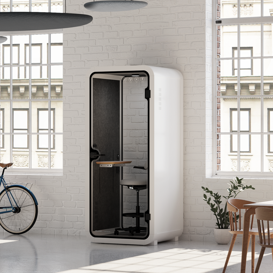 Office Pod Quell FlexWhite / With Furniture / Dark Grey