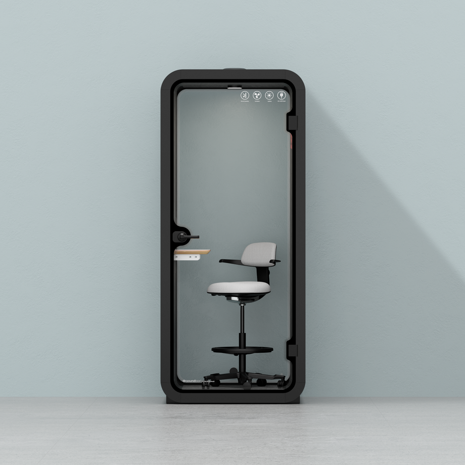 Office Pod Quell FlexWooden / With Furniture / Dark Grey