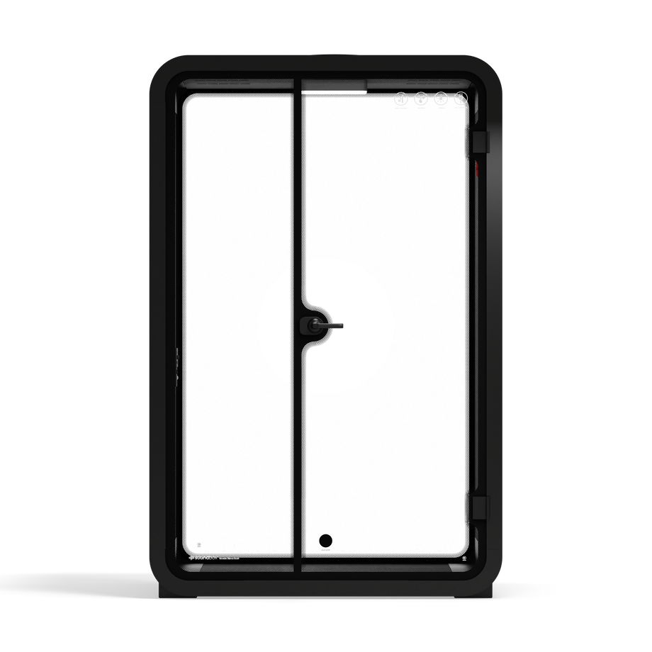 Office Phone Booth Quell - 2 PersonCharcoal / No Furniture / Dark Gray