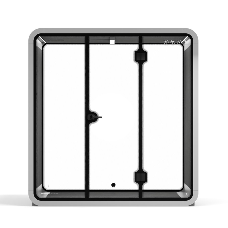 Meeting Booth Quell - 6 PersonLight Grey / No Furniture / Dark Grey