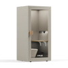 Beige Folio Office Phone Booth by Soundbox Store – soundproof booth for private calls, focus work, and office meetings