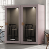 blush office phone booth folio stand up with stool soundbox store