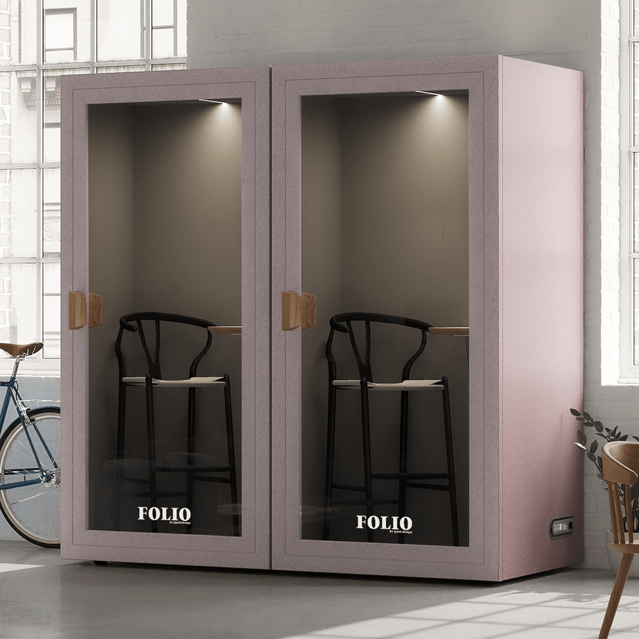Office Phone Booth Folio - Stand UpFolio Blush / Furniture Set 2