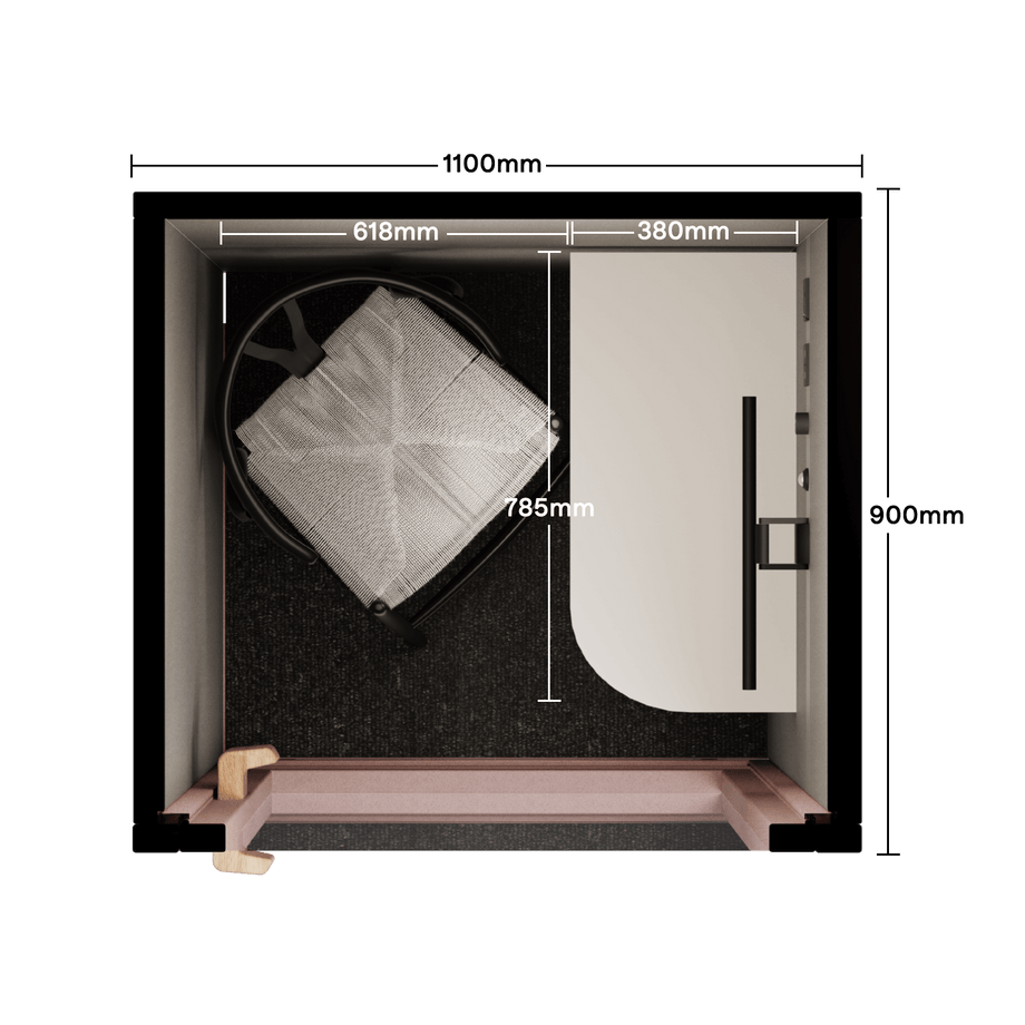 Office Phone Booth Folio - Stand UpFolio Blush / Furniture Set 2