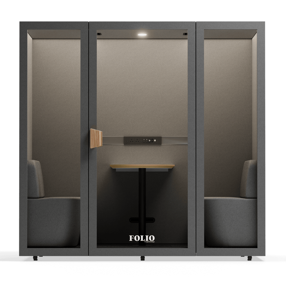 Folio Office Pod - 2-4 PersonFolio Dark Grey / Furniture As Per Images