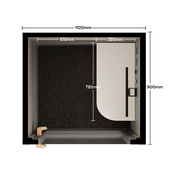 Office Phone Booth Folio - Stand UpFolio Dark Grey / Furniture Set 1