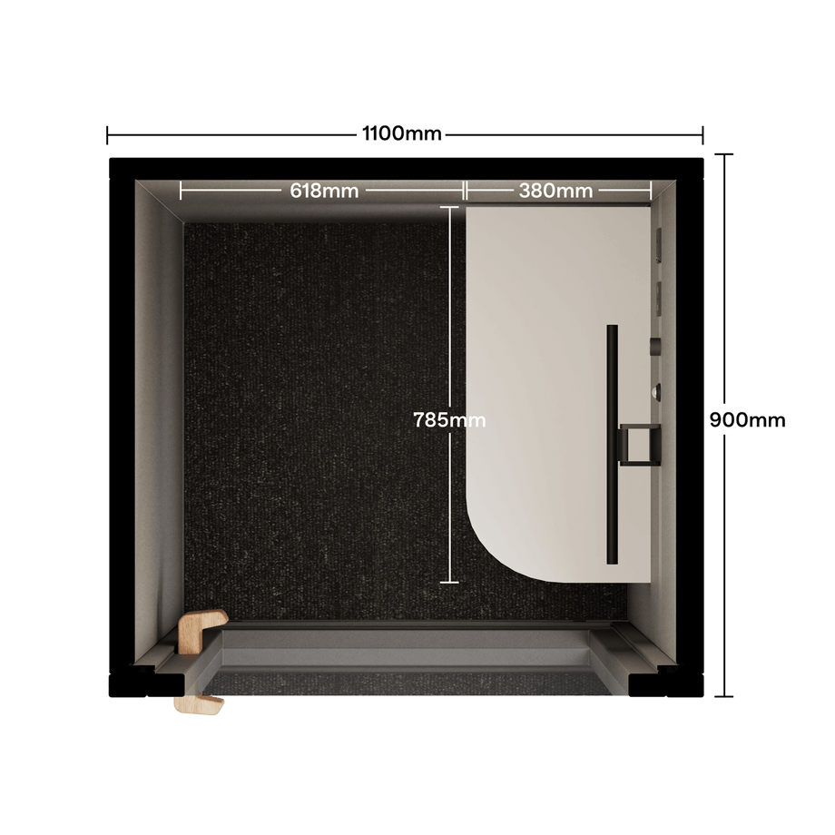 Office Phone Booth Folio - Stand UpFolio Dark Grey / Furniture Set 1