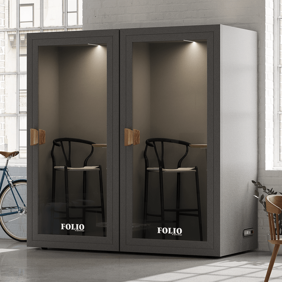 Office Phone Booth Folio - Stand UpFolio Dark Grey / Furniture Set 2