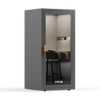 dark grey office phone booth folio stand up with stool soundbox store