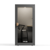 dark grey office phone booth folio stand up with stool soundbox store