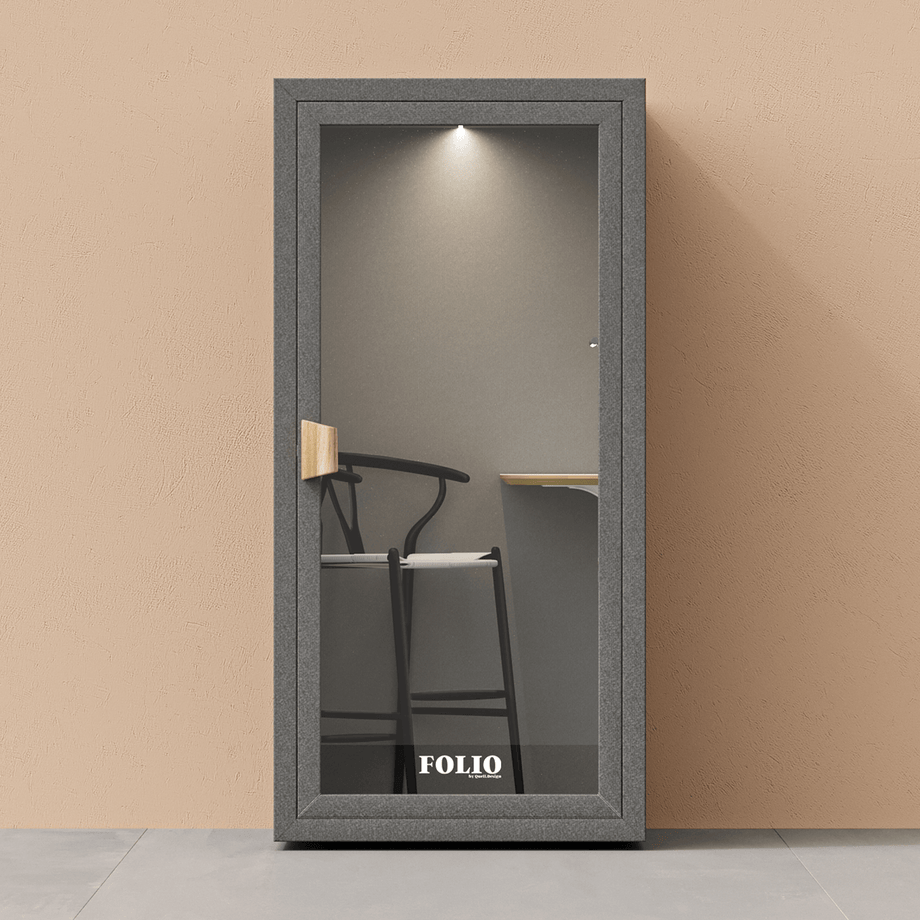 Office Phone Booth Folio - Stand UpFolio Dark Grey / Furniture Set 2