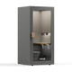Dark Grey Folio Office Phone Booth by Soundbox Store – premium acoustic office pod for privacy and productivity.
