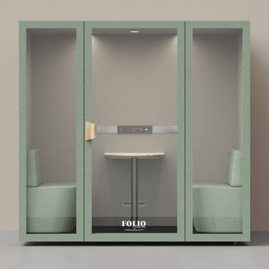 Folio Office Pod - 2-4 PersonFolio Dusty Teal / Furniture As Per Images