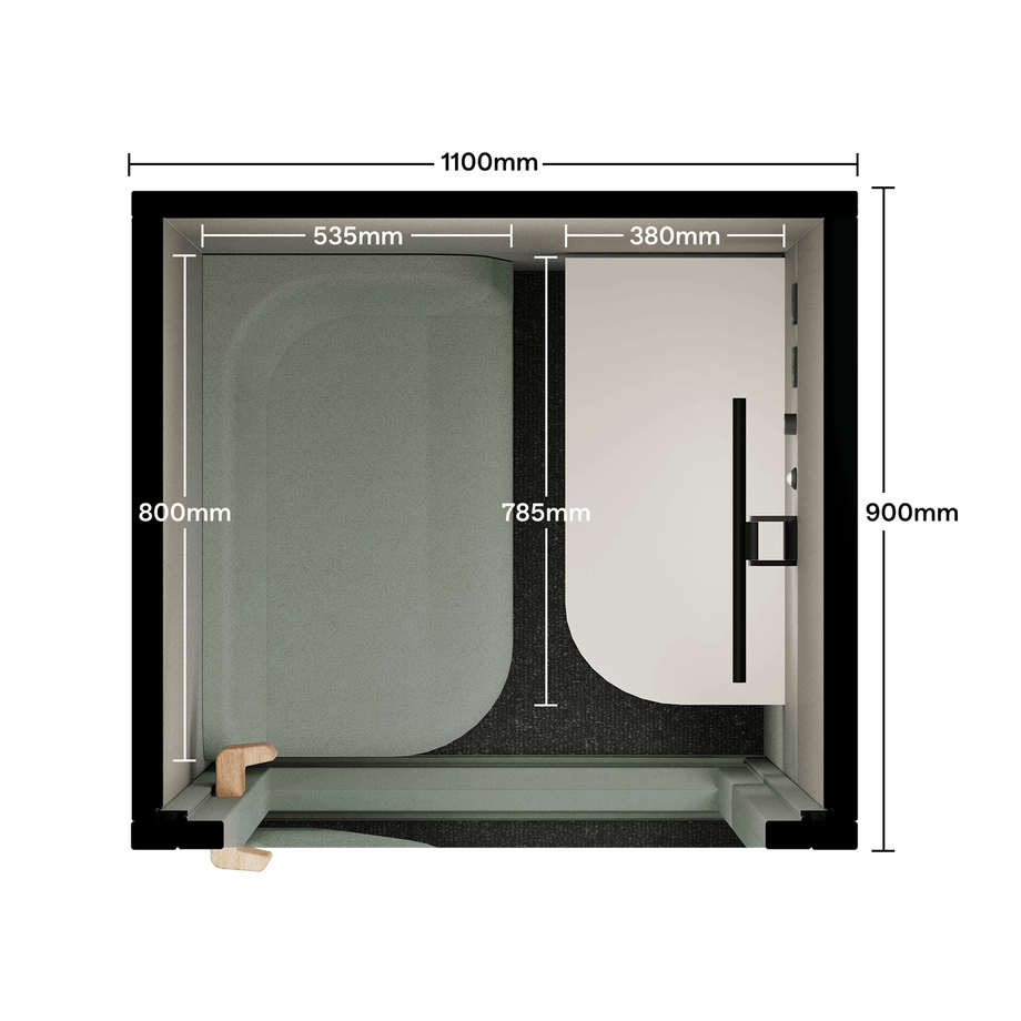 Office Phone Booth FolioFolio Dusty Teal