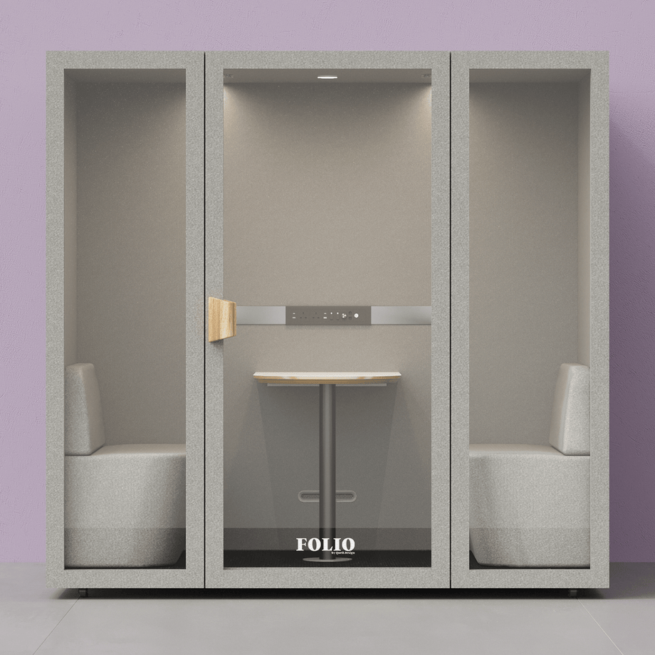 Folio Office Pod - 2-4 PersonFolio Pebble Grey / Furniture As Per Images