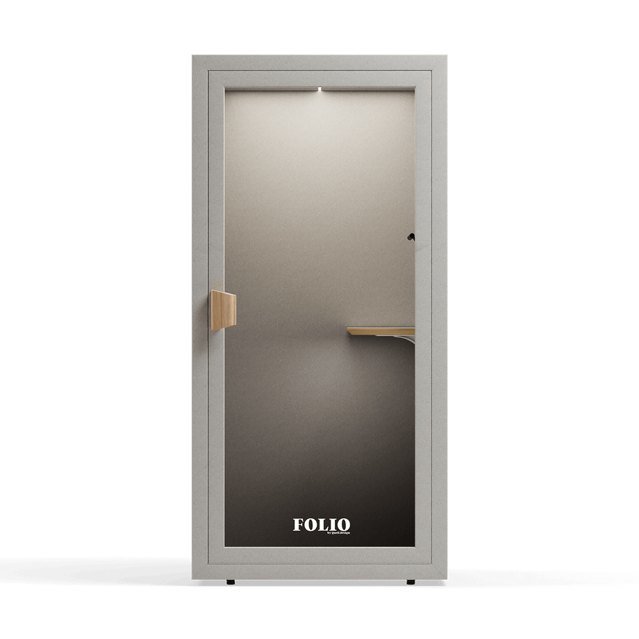Office Phone Booth Folio - Stand UpFolio Pebble Grey / Furniture Set 1