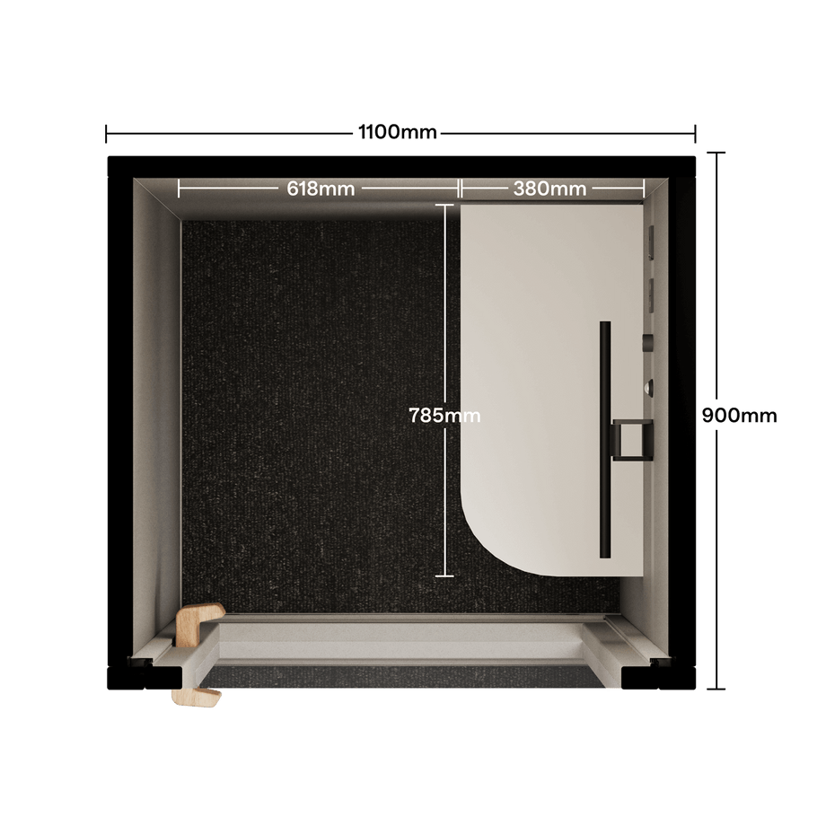 Office Phone Booth Folio - Stand UpFolio Pebble Grey / Furniture Set 1