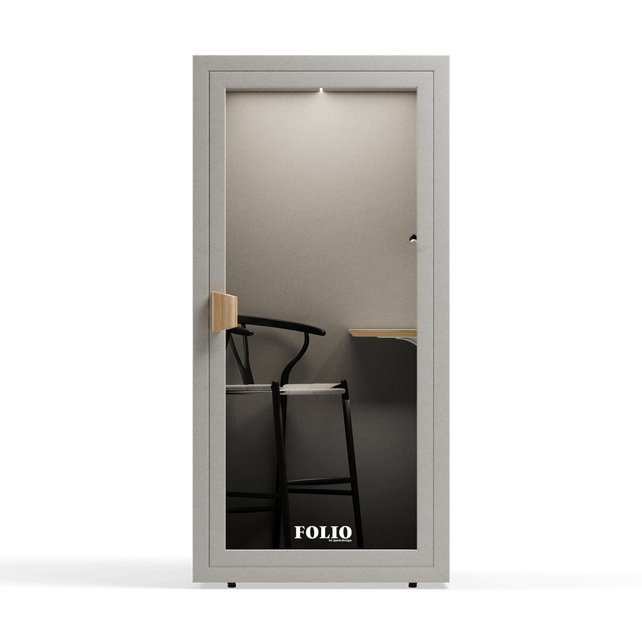 Office Phone Booth Folio - Stand UpFolio Pebble Grey / Furniture Set 2