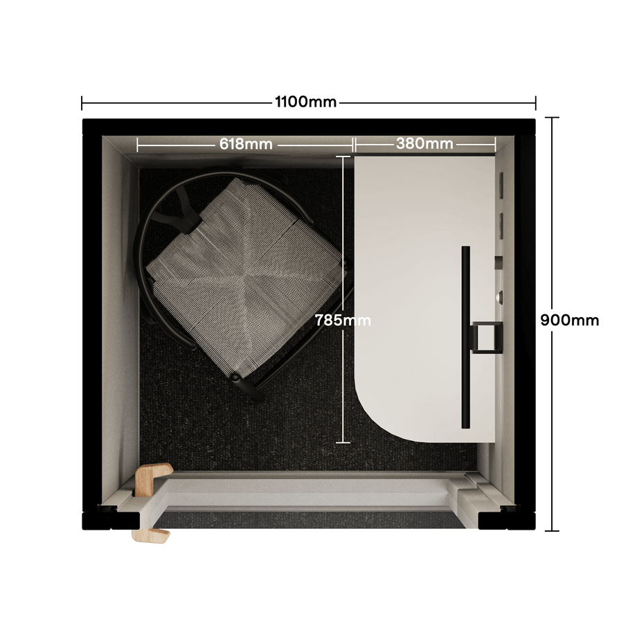 Office Phone Booth Folio - Stand UpFolio Pebble Grey / Furniture Set 2