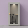 pebble grey office phone booth folio with stool soundbox store