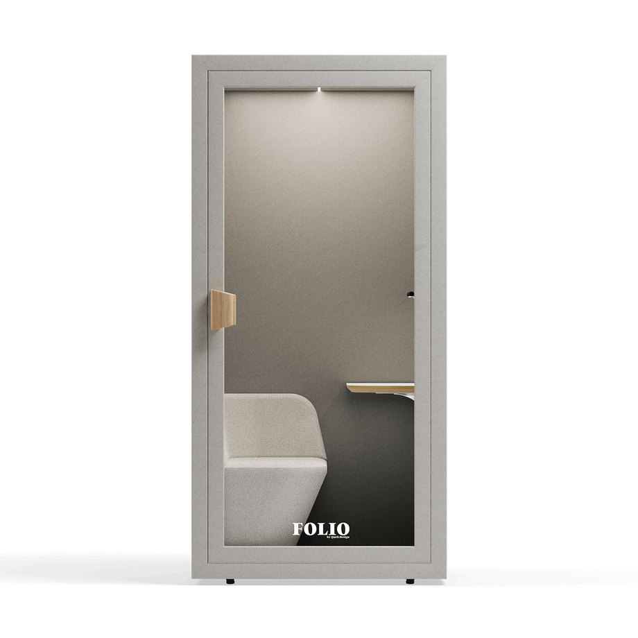 Office Phone Booth FolioFolio Pebble Grey