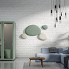 Teal acoustic ceiling panels set soundbox